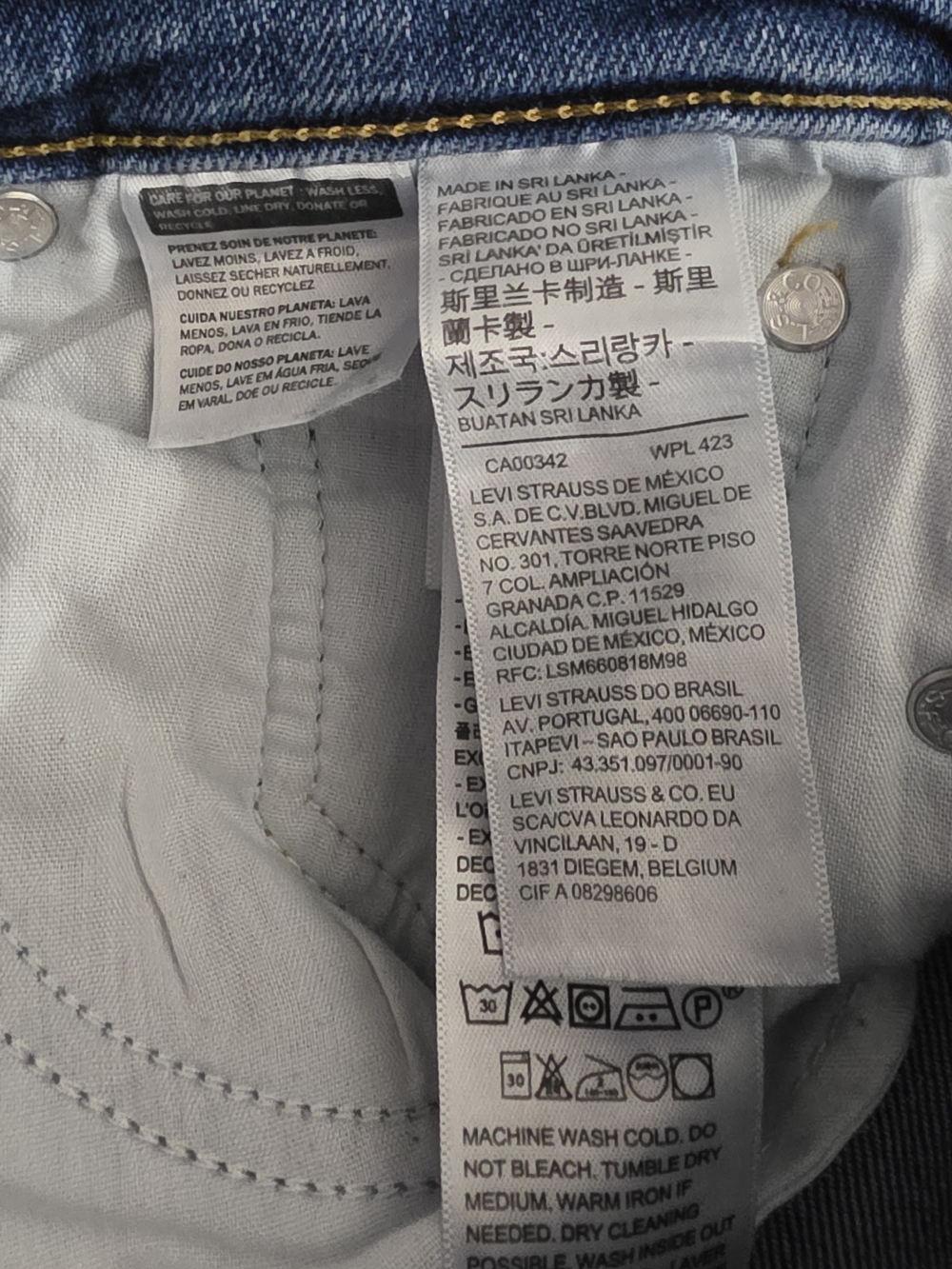 Levi's Wedgie Straight Classic High Rise Jeans Medium Wash Ankle Womens 27 - Picture 8 of 10
